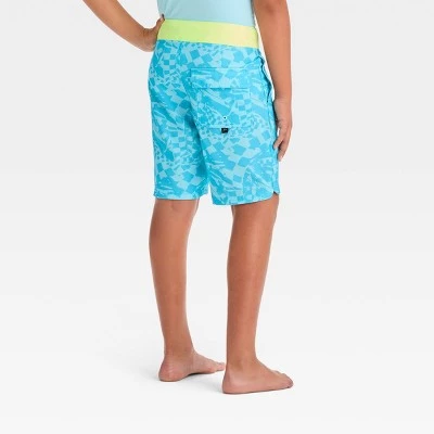 Boys' Checkered Swim Shorts - art class™ Blue 4 Boys' Checkered Swim Shorts - art class™ Blue - Image 2