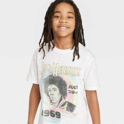 Boys' Jimmy Hendrix Short Sleeve Graphic T-Shirt - art class™ White