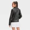 Girls' Faux Leather Moto Jacket - art class™ Black