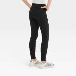 Girls' Leggings with Side Pocket - art class™ Heather Gray