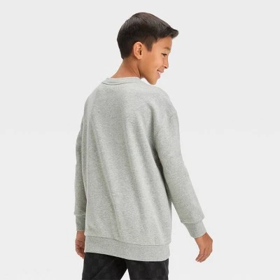 Boys' Smiley Graphic Sweatshirt - art class™ Gray 4 Boys' Smiley Graphic Sweatshirt - art class™ Gray - Image 2