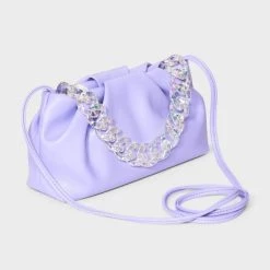 Kids' Acrylic Chain Crossbody Bag - art class™ Lavender