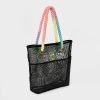 Girls' Smiley Mesh Tote Bag- art class™ Black -Art Class shop GUEST cf5f832c 7a4f 46d5 a603 d066bbf7af87