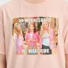 Girls' Short Sleeve Oversized 'Mean Girls' Graphic T-Shirt - art class™ Light Pink