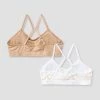 Girls' Animal 2pk Seamless Bra - art class™ Beige