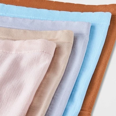 Girls' 5pk Seamless Boyshorts Scallop Waistband Underwear - art class™ Blue 4 Girls' 5pk Seamless Boyshorts Scallop Waistband Underwear - art class™ Blue - Image 2