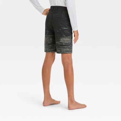 Boys' Hybrid Striped Swim Shorts - art class™ Gray 4 Boys' Hybrid Striped Swim Shorts - art class™ Gray - Image 2