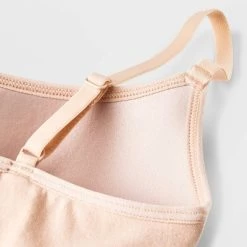 Girls' Molded Longline Bra - art class™ Beige -Art Class shop GUEST ee18c0f3 64d1 4704 bd5c b49d625d8cfd