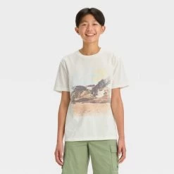 Boys' Short Sleeve Graphic T-Shirt with Vintage Eagle - art class™ Off-White -Art Class shop GUEST f5332be3 f13c 4cda 8c84 dcd5149c034a 2