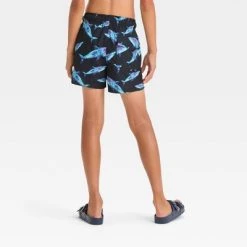 Boys' Shark Printed Swim Shorts - art class™ Black -Art Class shop GUEST fa04ce57 601c 456b 9301 90e5ae4aaf6b